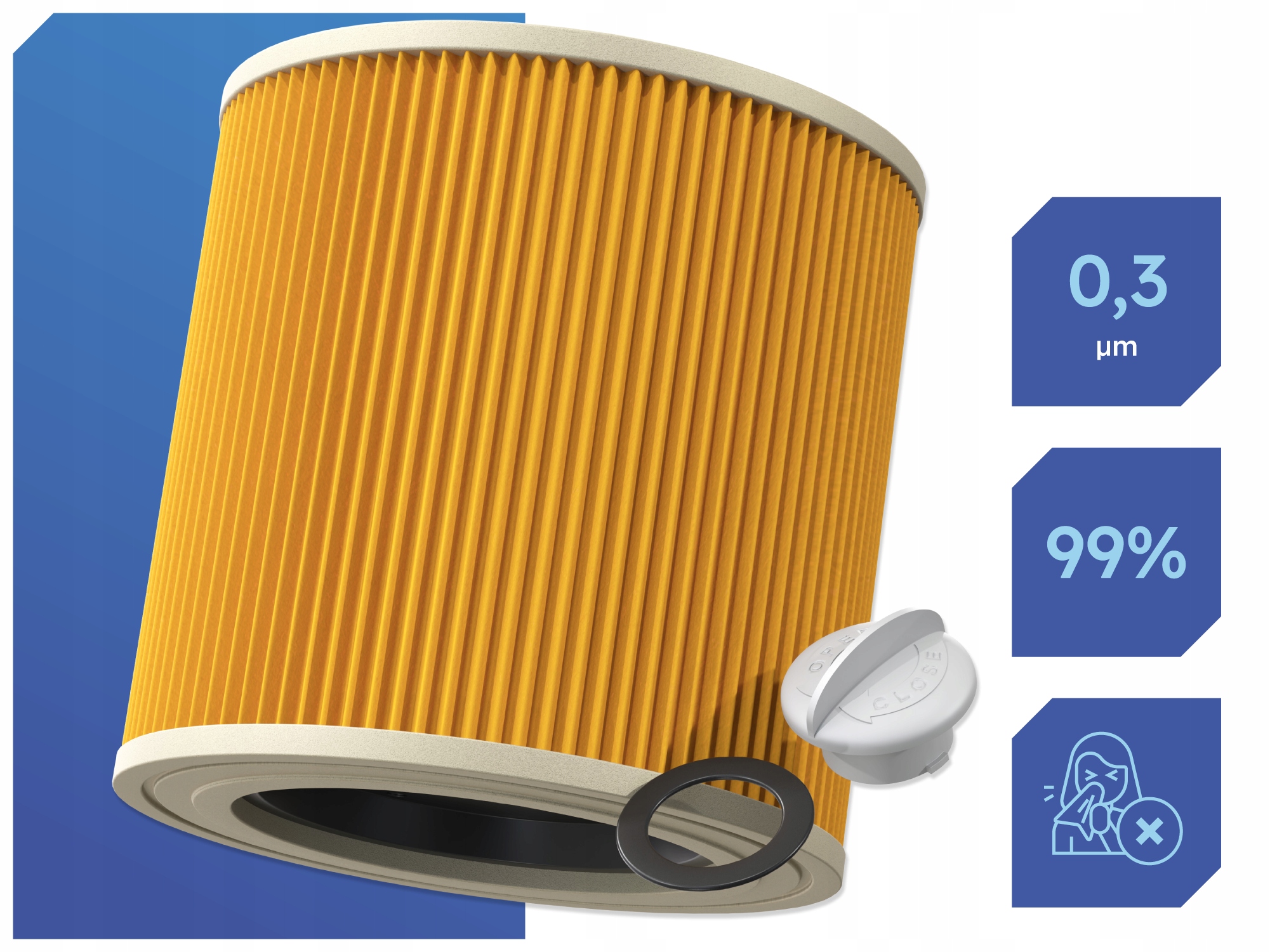 Filtr Do KARCHER MV2 MV3 WD2 WD3 SE4001 WD2 PLUS KWD V17 V15 V12 (HEPA) Producent inny