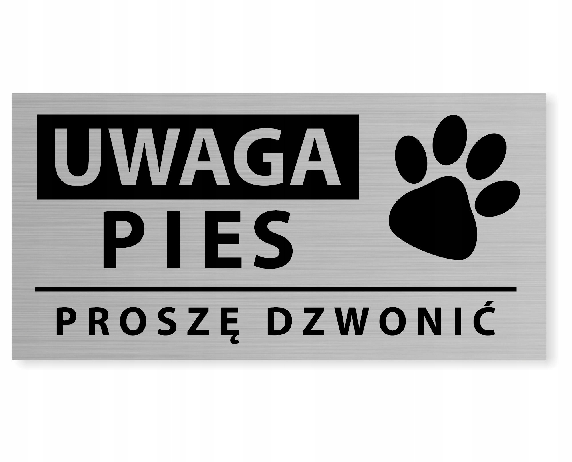 

Tabliczka 20x10 Uwaga Zły Pies Groźny Aluminiowa