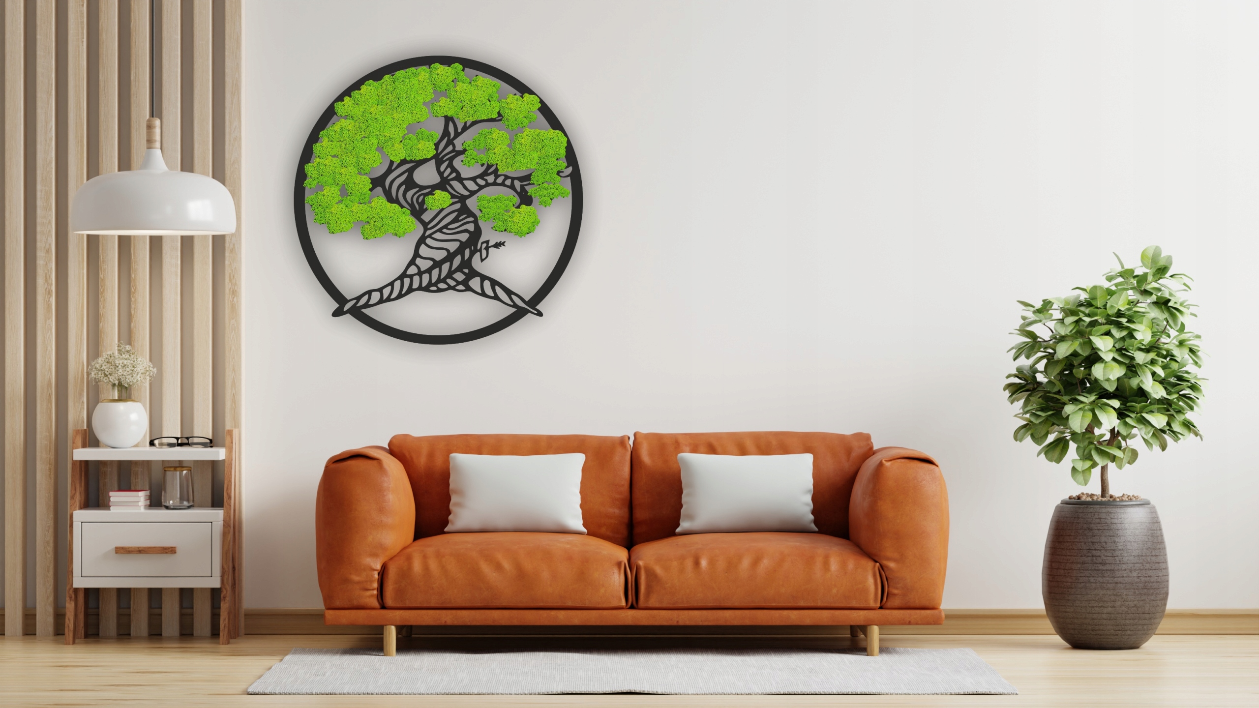 ŻYWY OBRAZ DRZEWKO SZCZĘŚCIA ŻYCIA 30x30 Bonsai Szerokość produktu 30 cm