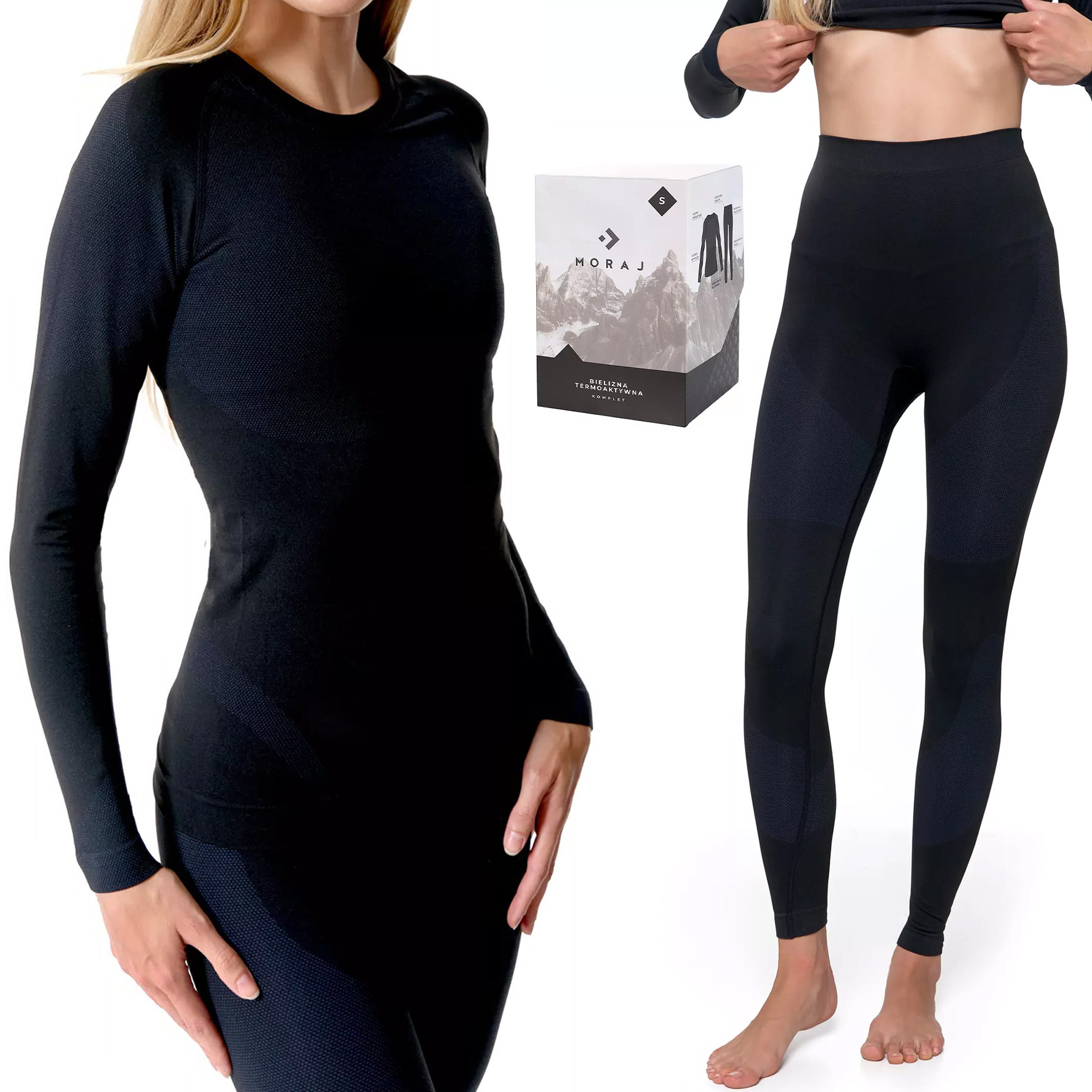 Bielizna Termoaktywna Damska Moraj Komplet Koszulka Legginsy S