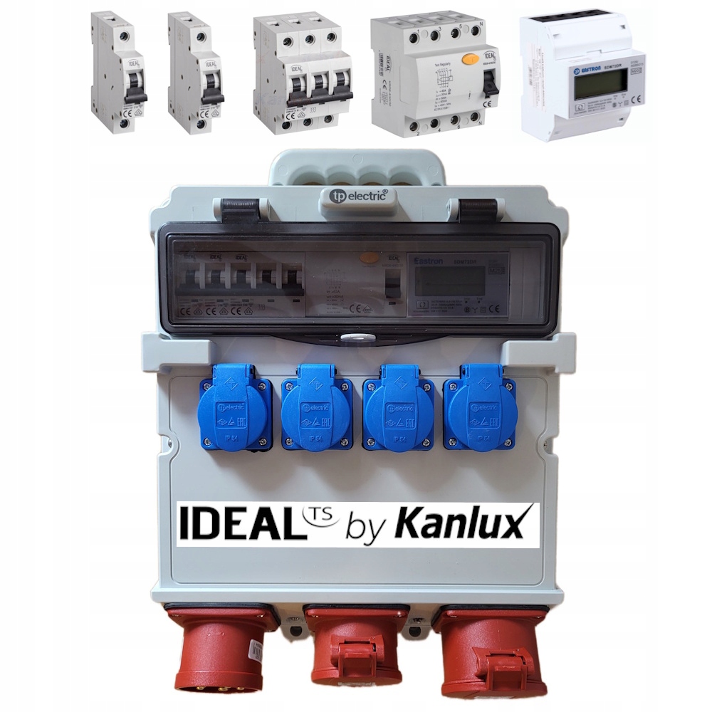 Elektrický přenosný stavební rozvaděč Rbs N2WRLP 4x230 16 32A Počítadlo