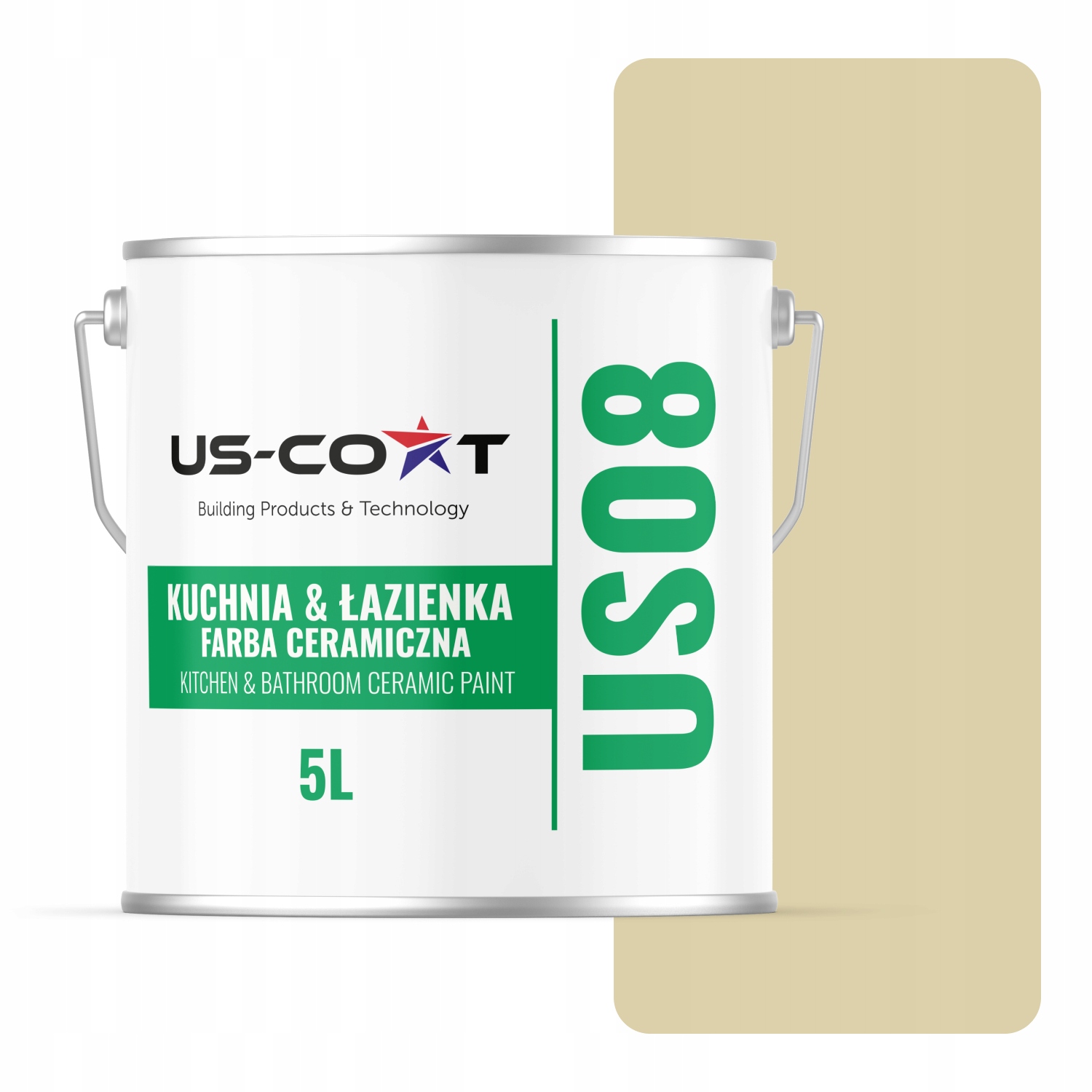 Keramická Farba Kuchyňa Kúpeľňa Zhnitá Zelená Svetlá H2362 Mat 5L Nástenná