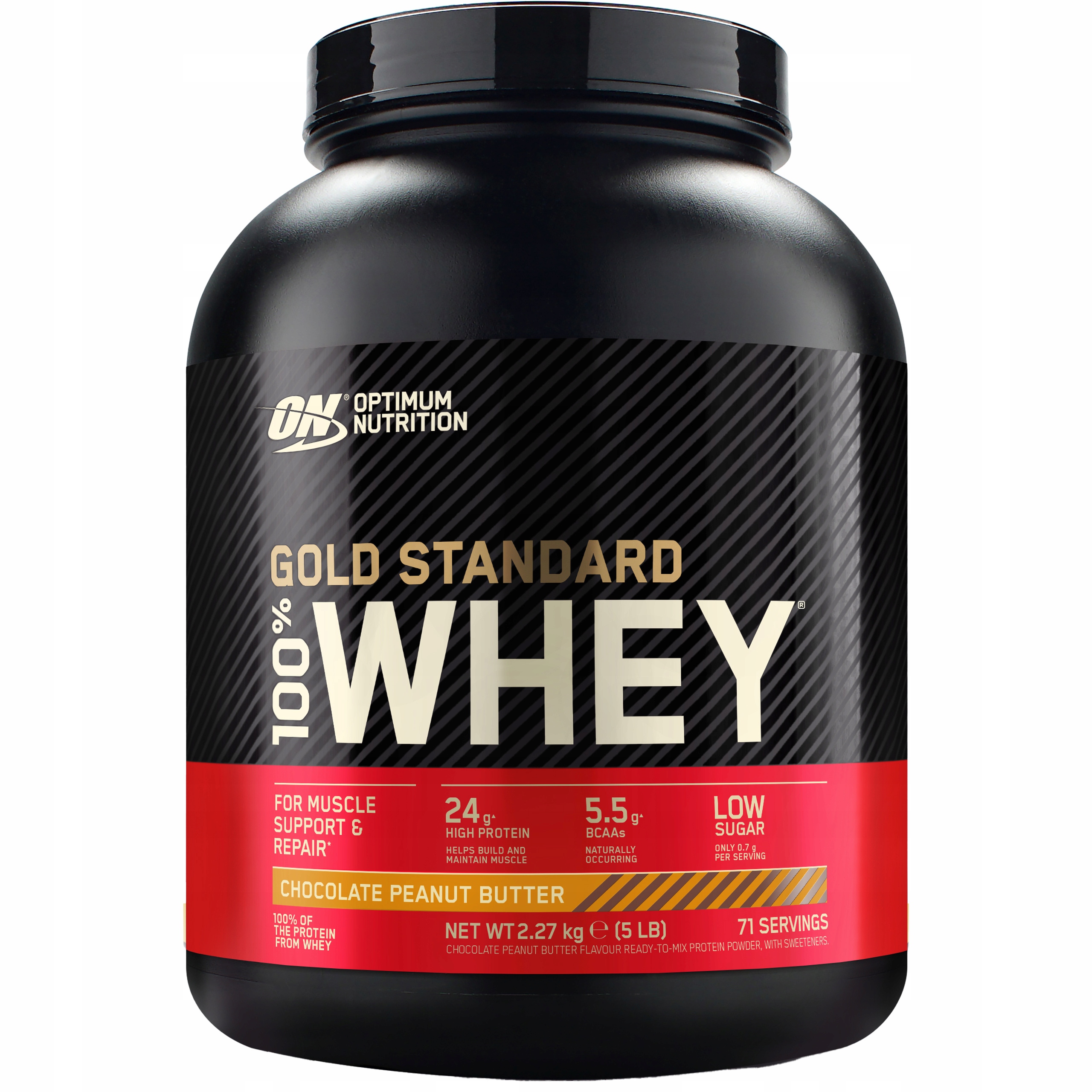 Protein Optimum Nutrition Gold Standard Whey 2270 g Čokoláda Ořechový krém