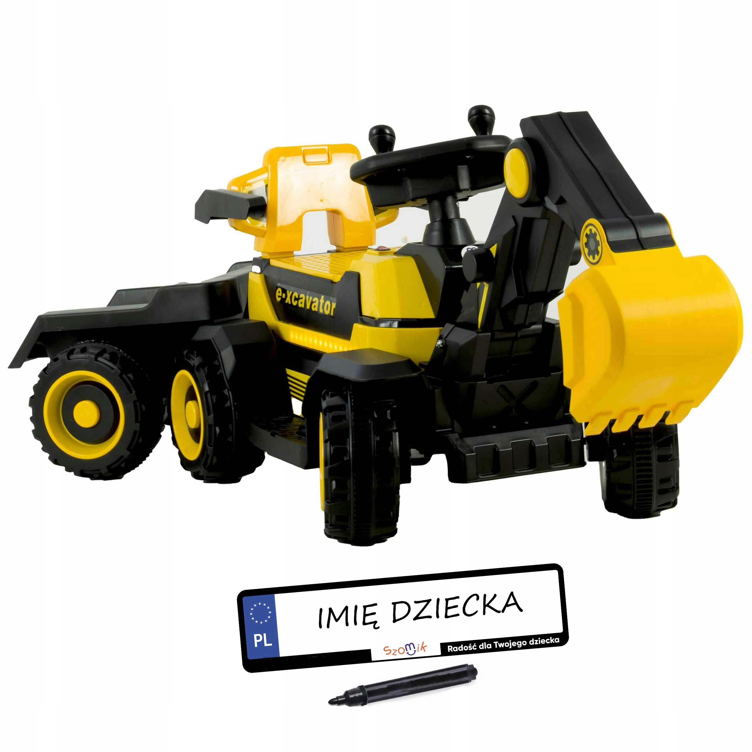 Koparka Na Akumulator ruchoma łyżka przyczepa pilot 2 silniki