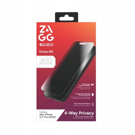 Zagg InvisibleShield Glass Elite Privacy 360 szkło prywatyzujące do iPhon