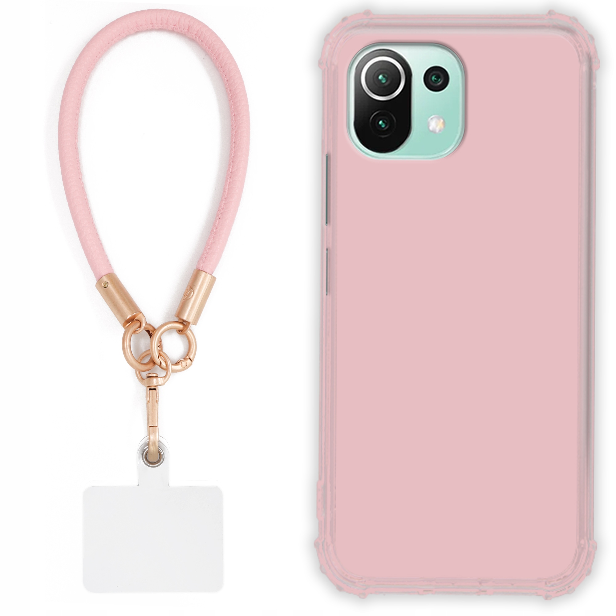 Pouzdro Pro Xiaomi MI 11 Lite 5G Ne Case Antishock Pinky Růžové vodítko Sada
