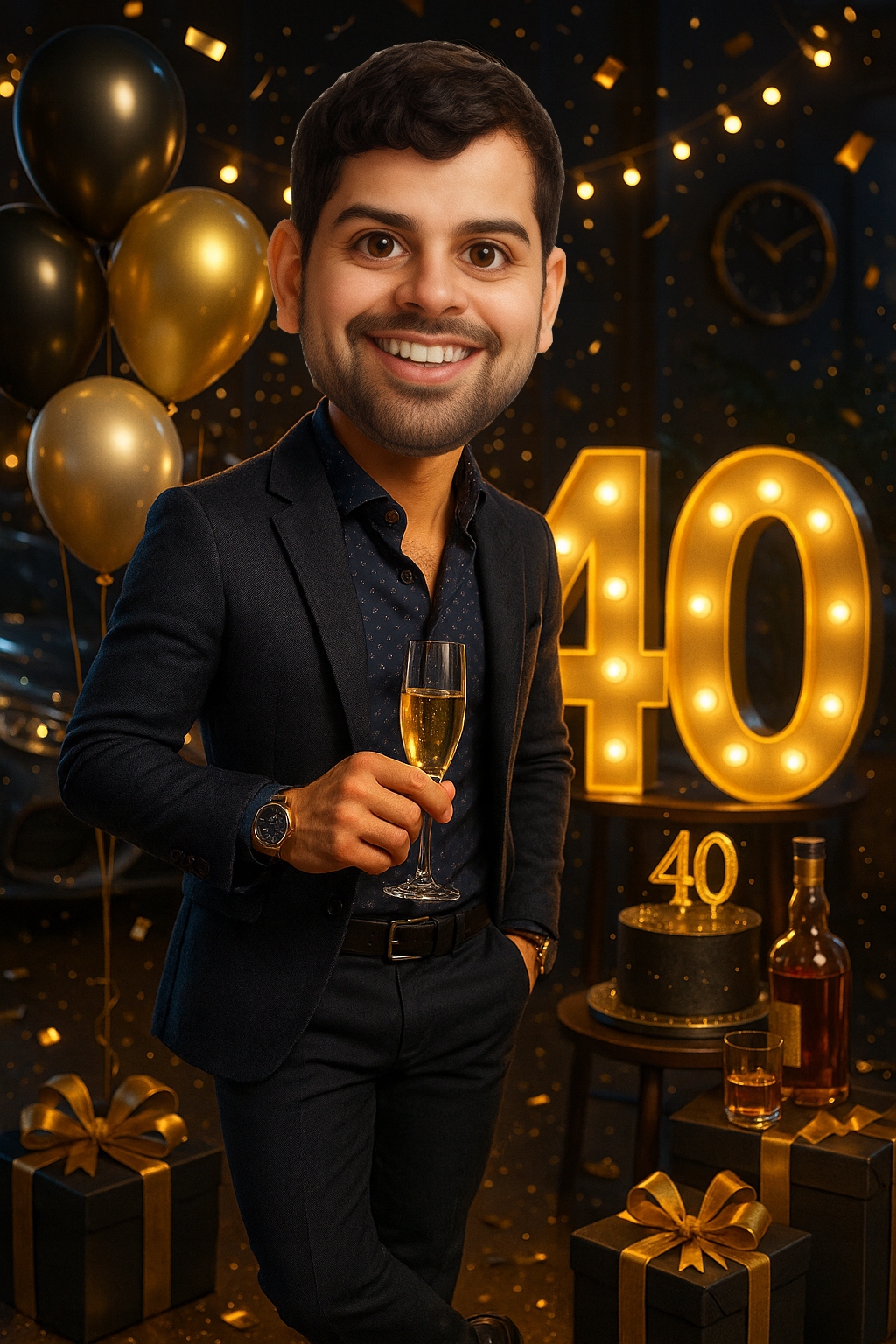 Personalizowana Karykatura Plakat Śmieszny 40 Urodziny