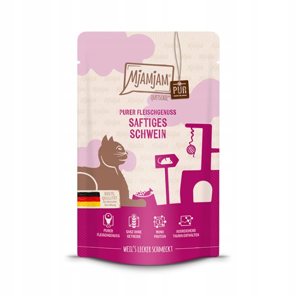 Levně 5x Mjamjam Pure vepřové maso 125 g mokré krmivo pro kočky