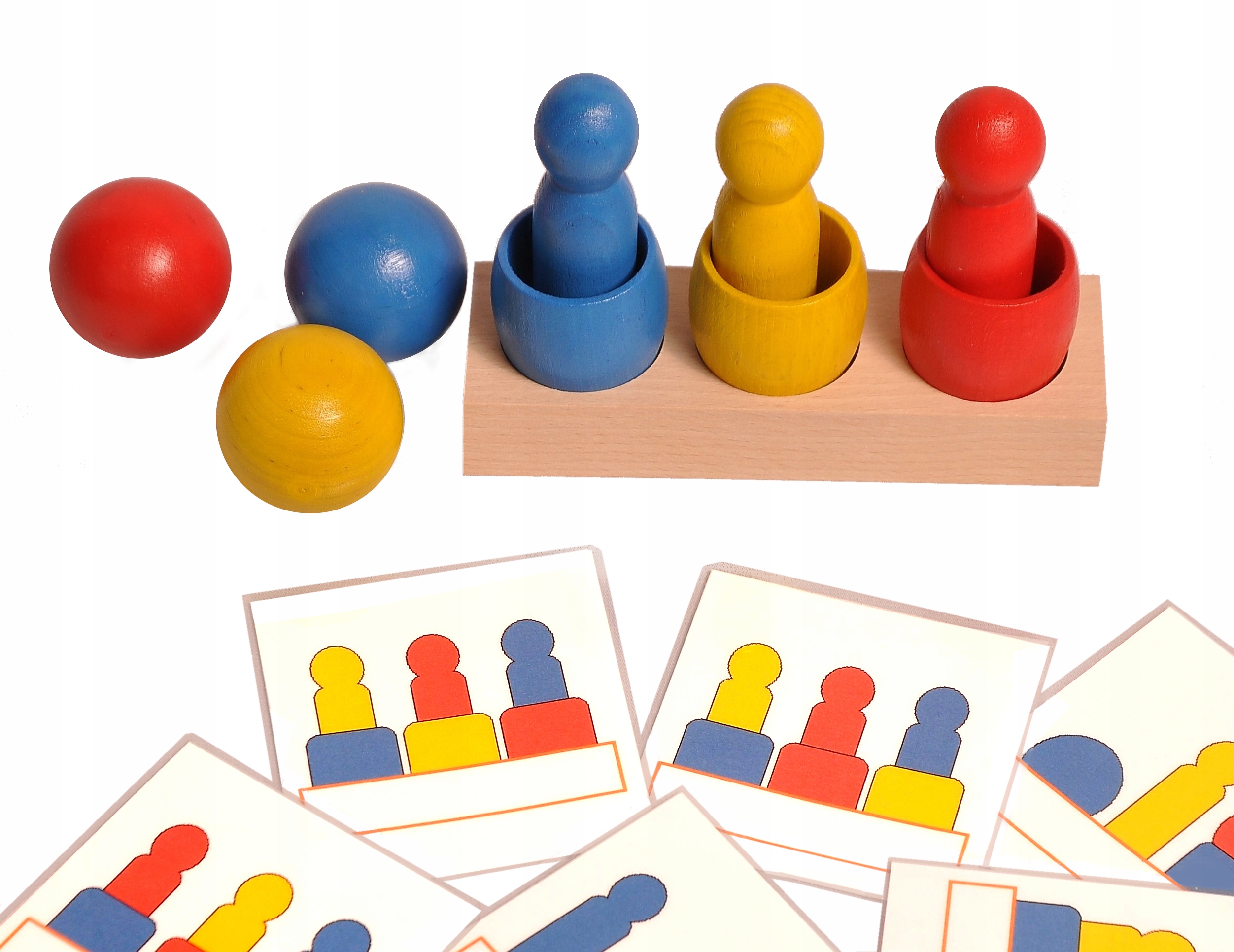 

Ludzik i kulka 3 schematy i szczypce Montessori