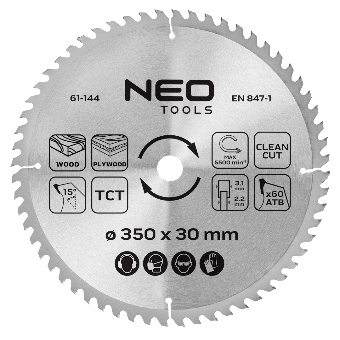 Pilový Kotouč Widiowa 350 x 30 MM 60 Zubů Neo Tools 61-144