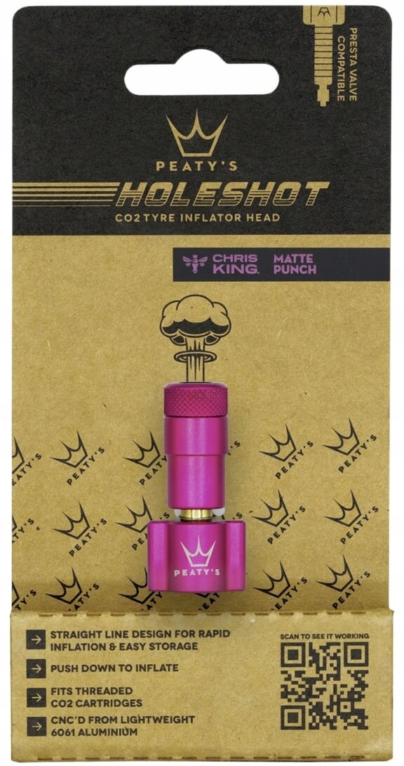 CO2 pumpa Hlavice Peaty's Holeshot Inflator Head