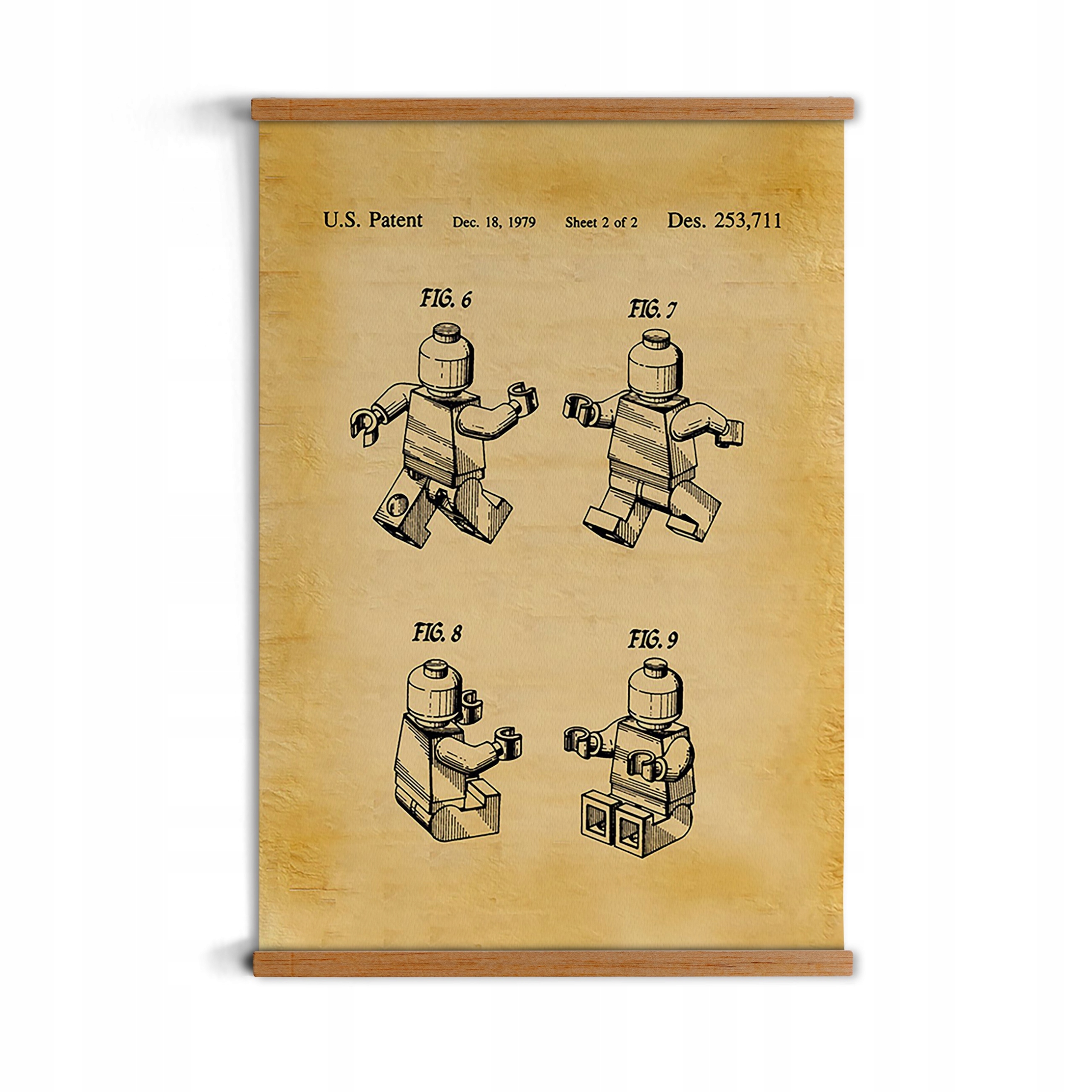 

Figurki zabawki projekt plakaty w ramkach A3 retro