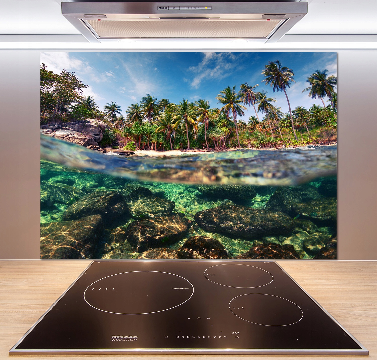 

Panel do kuchni Tropikalna plaża 100x70 cm + Klej