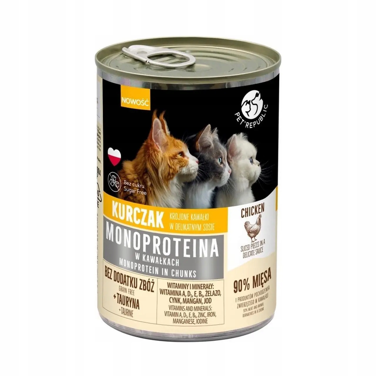 PetRepublic Monoprotein pro kočky kuřecí omáčka 400 g