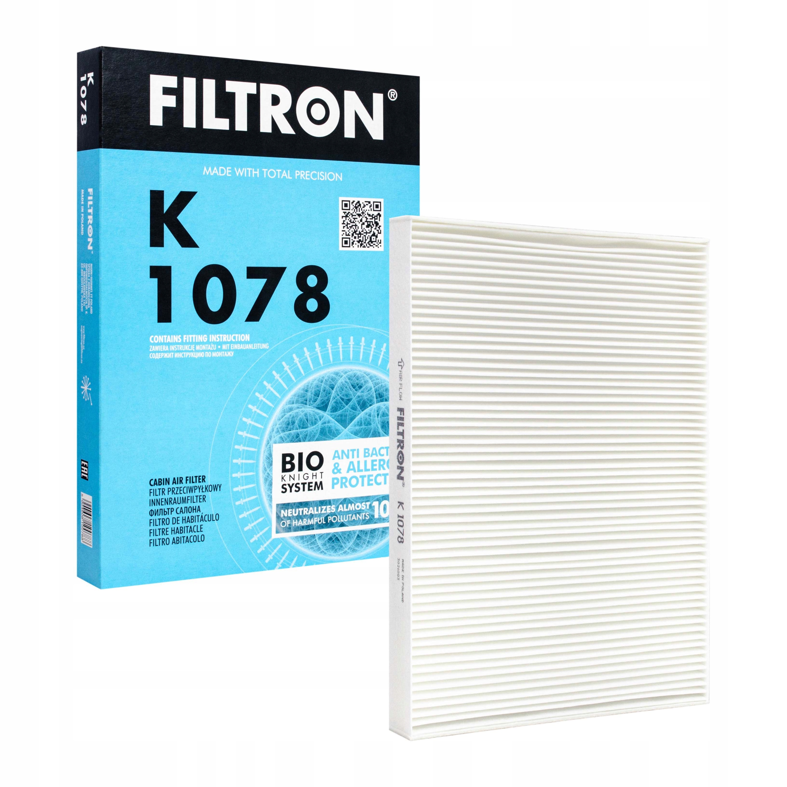 

Filtr kabinowy Filtron K1078 CU3037
