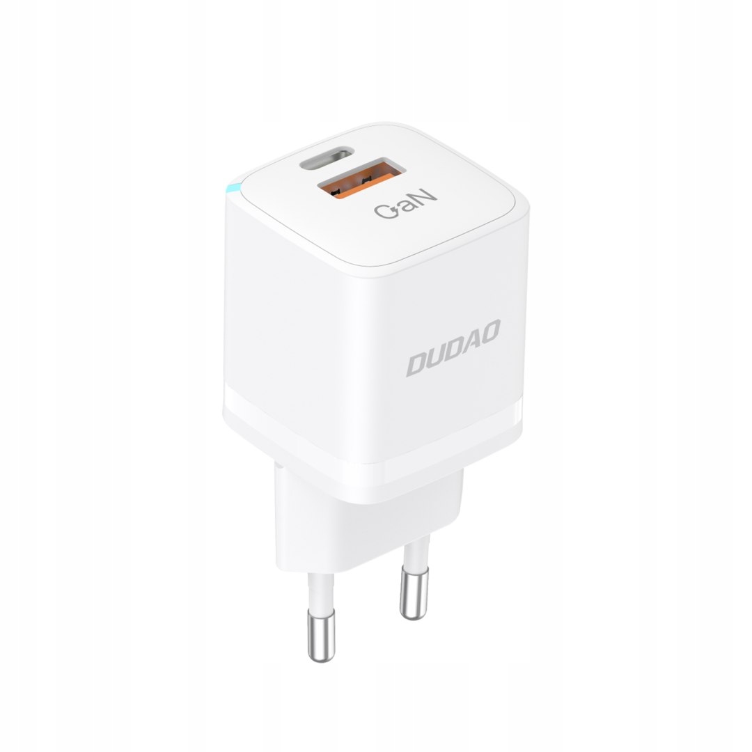 Ładowarka sieciowa GaN 33W Pps Usb-c Usb-a biała