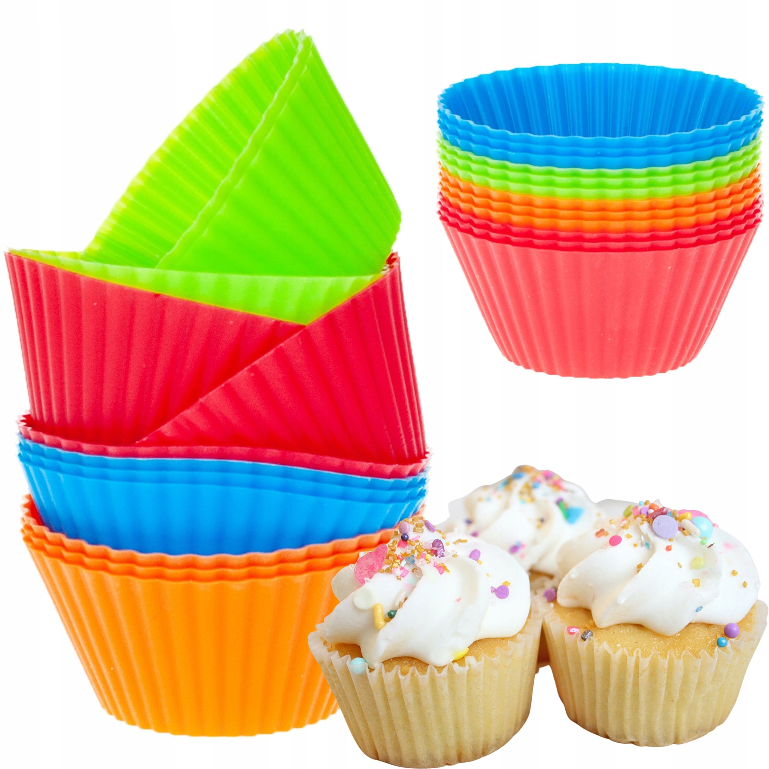 

Foremki Silikonowe Babeczki Muffiny Zestaw 12 Szt