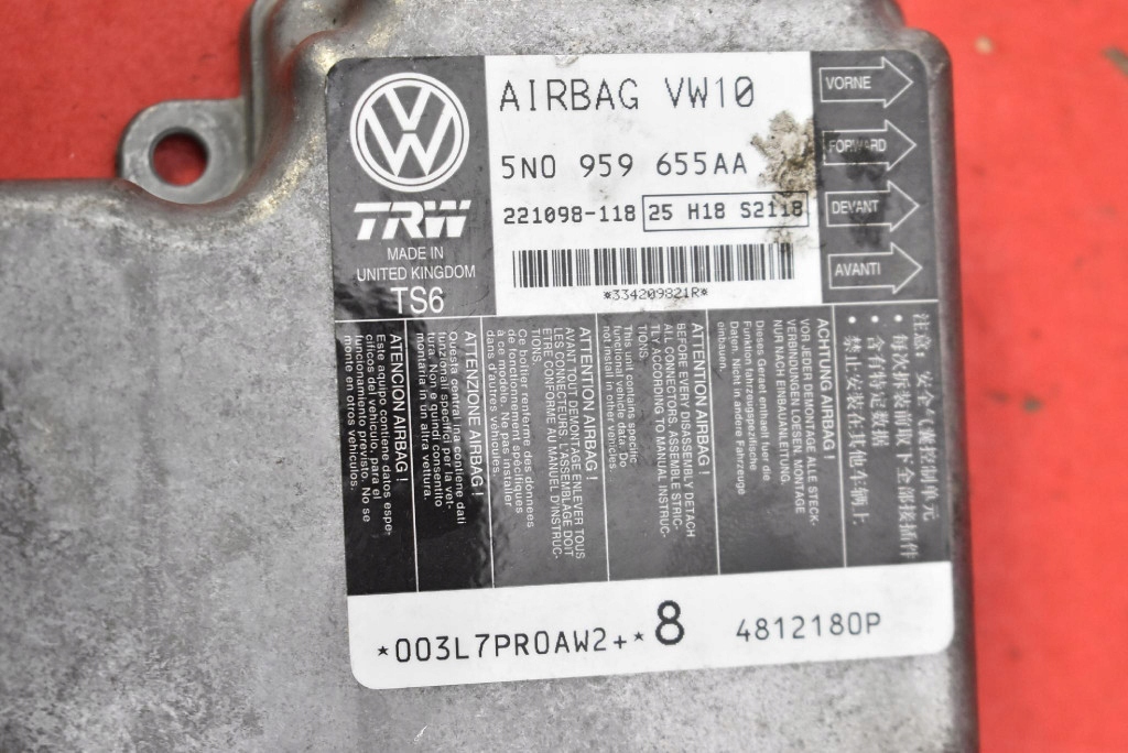 SENSOR modulo airbag airbag 5N0959655AA VW PASSAT B7 10-15