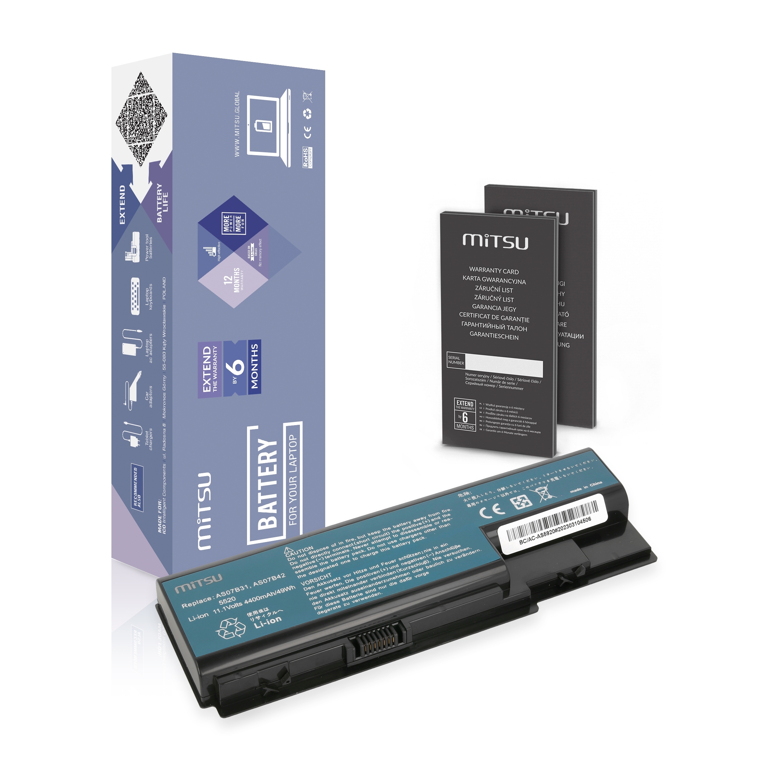 Bateria akumulator do Acer AS07B31 AS07B41 AS07B5