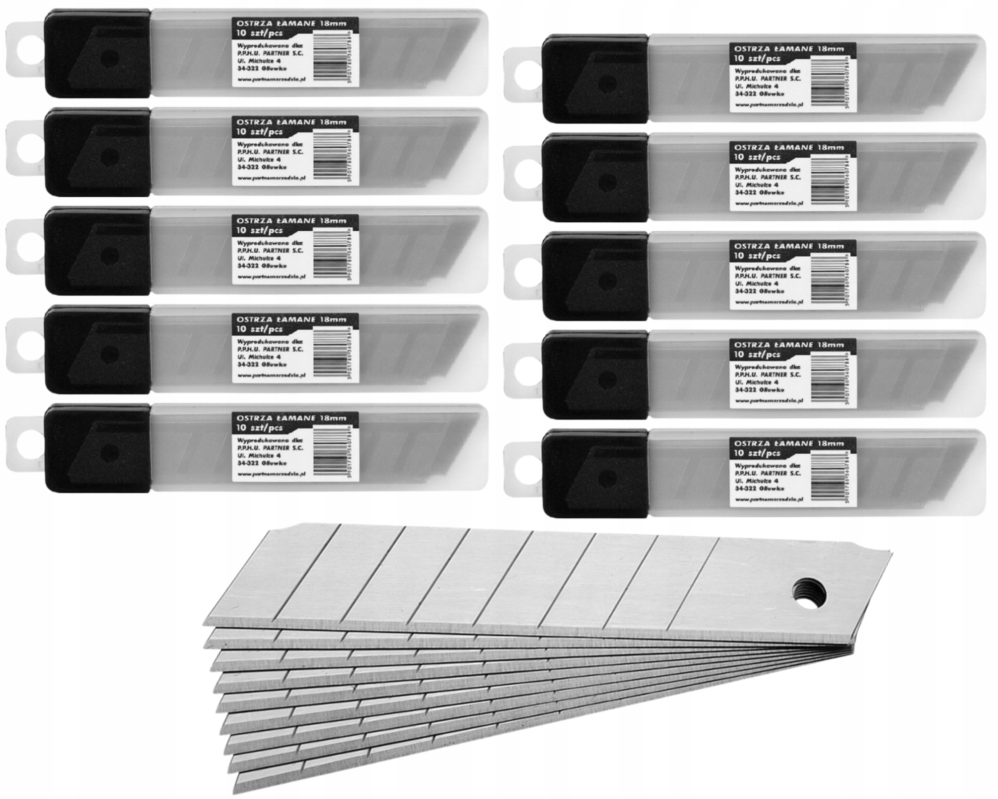 

Ostrze Do Noża Ostrza Do Noży Łamane 18 MM 100 Szt
