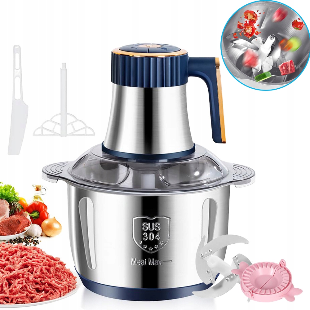 Drtič Potravin 500 W S Nerezová Ocel Mlýnek Na Mixér Masa 5 L