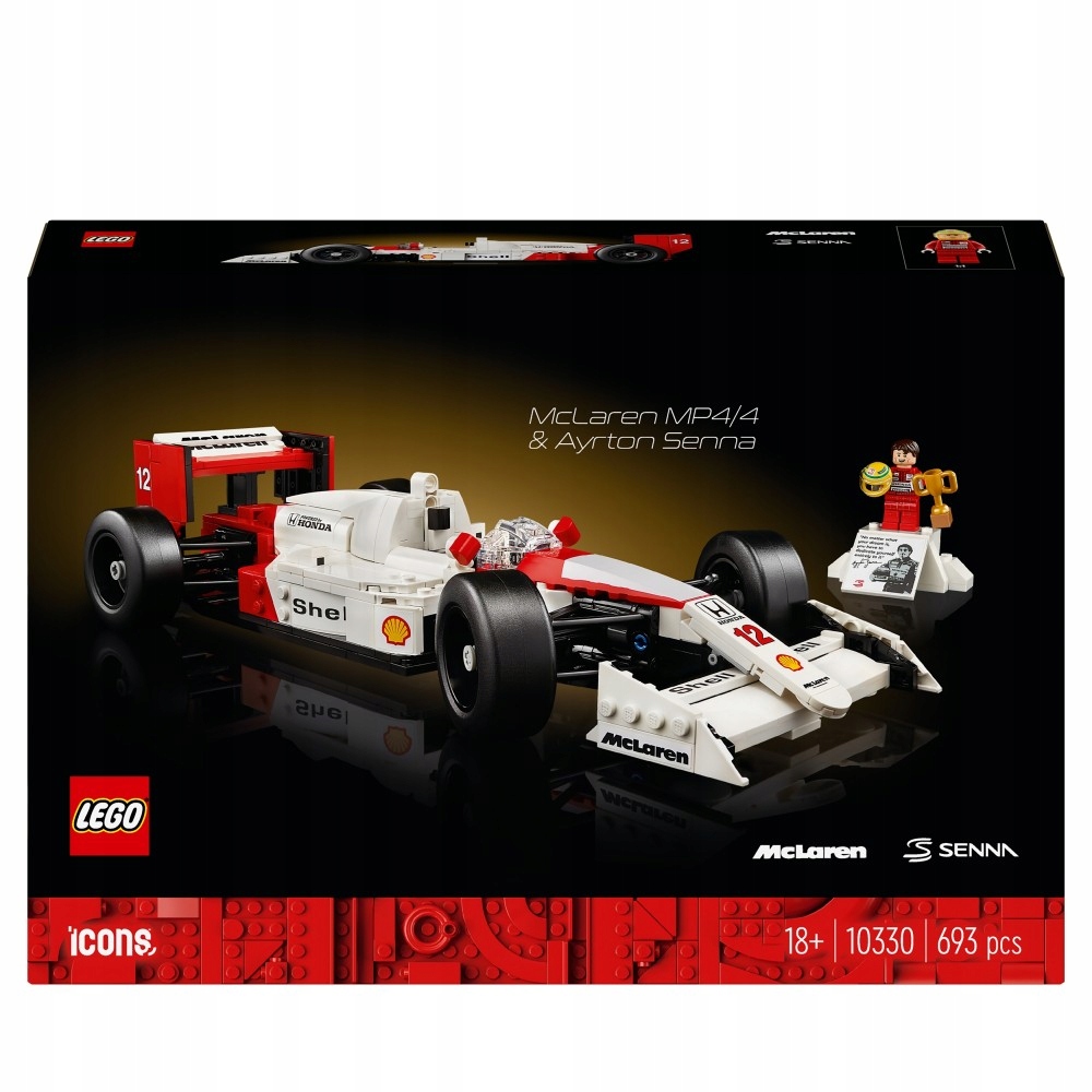 Lego Icons McLaren MP4/4 a Ayrton Senna 10330