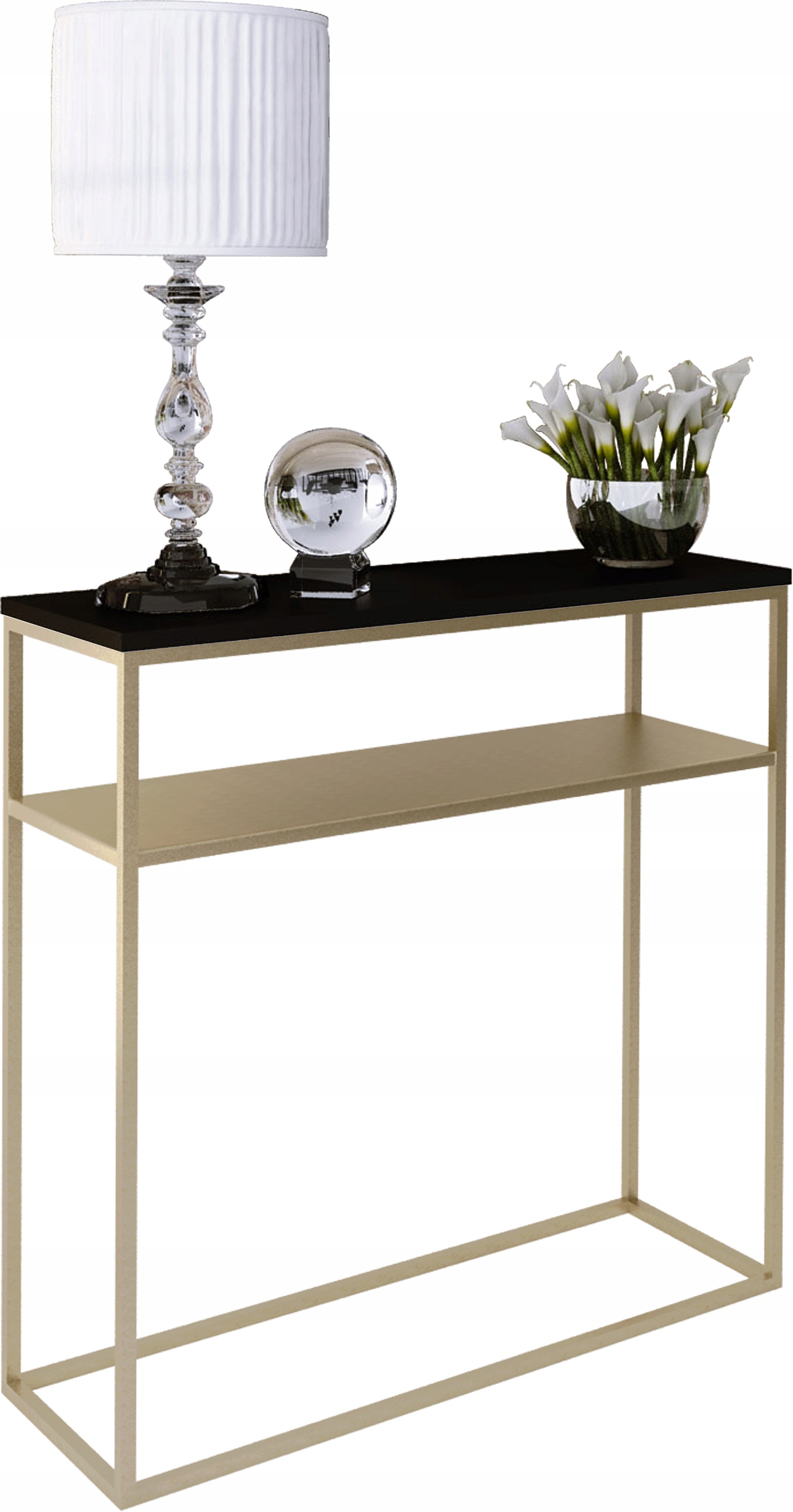 

Nowoczesna Konsola Podwójna Przedpokój Loft Złoty