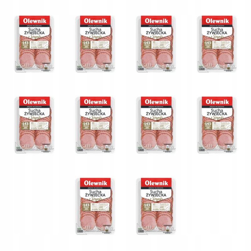 Sucha żywiecka z szynki 80g plastry Olewnik X10