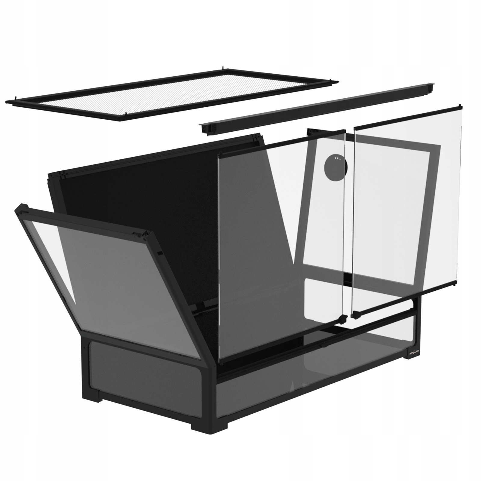 Levně Terárium 90X45X45CM Moderní Voděodolné Pro Plazy Snadné Patrové