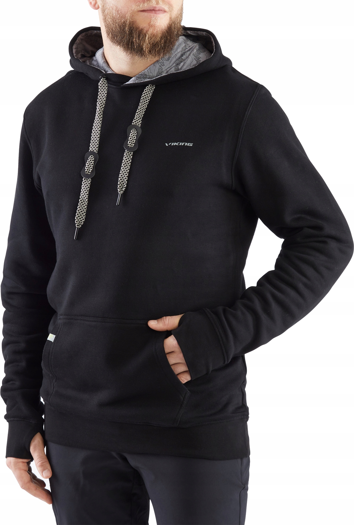 Pánská Mikina Viking Laxa Bamboo Hoodie, vel. XL, černá