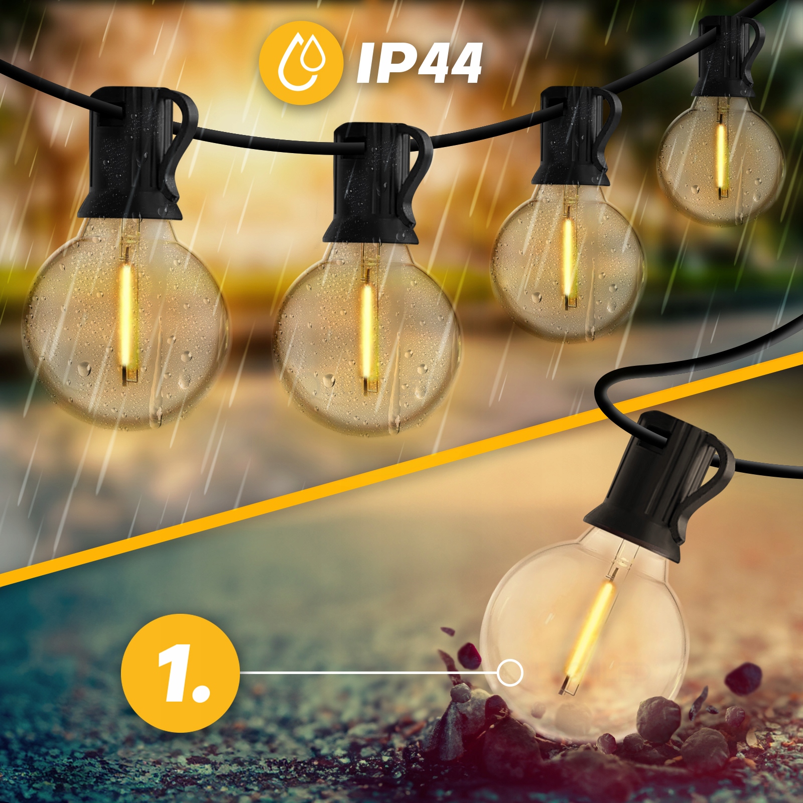 GIRLANDA SOLARNA OGRODOWA LAMPKI SOLARNE 30 LED ŁAŃCUCH 15 metrów + Pilot Marka Lumiled