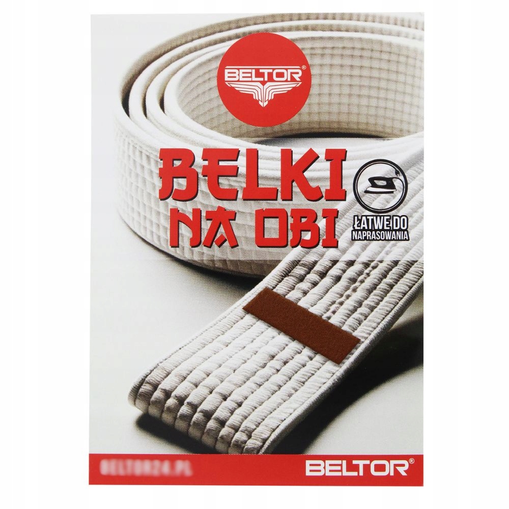 BELTOR BELKI NA OBI PAS DO KIMONA KARATE BRĄZOWE ZESTAW KOMPLET 2 SZTUKI Długość (cm) 3.5
