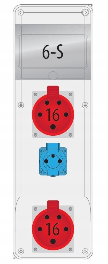 Rozvaděč R-box Slim 2x16A/5P 1x230V 6S B.SLIM-6S-5