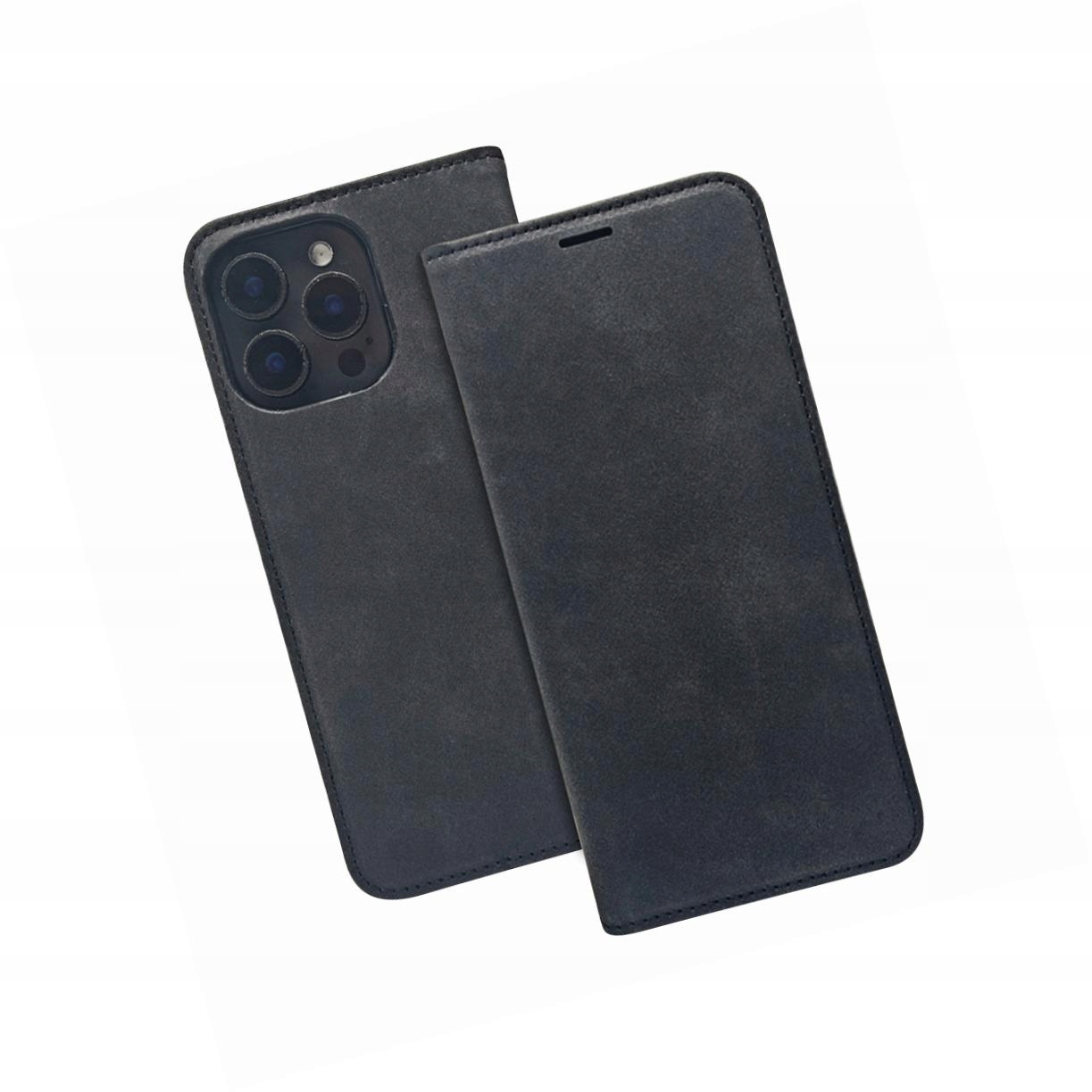 Etui Smart Suede ze skóry ekologicznej do Samsung Galaxy A15 4G zamykane