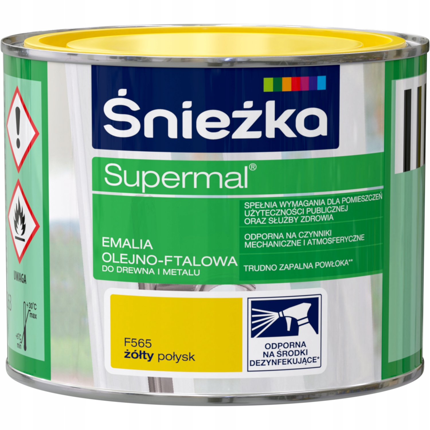 Farba Olejno-Ftalowa 200ml ŻÓŁTY połysk RAL F565