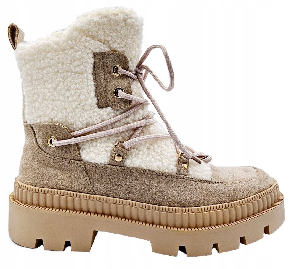 Dámské trapery s kožíškem A8902-8 sněhule na zimu 38