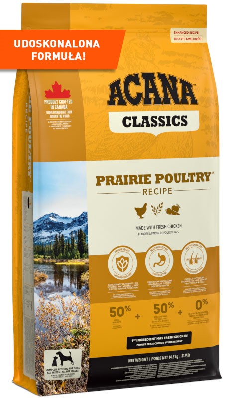 Levně Acana Classics Prairie Poultry 14,5 kg Krmivo pro psy s drůbežím masem