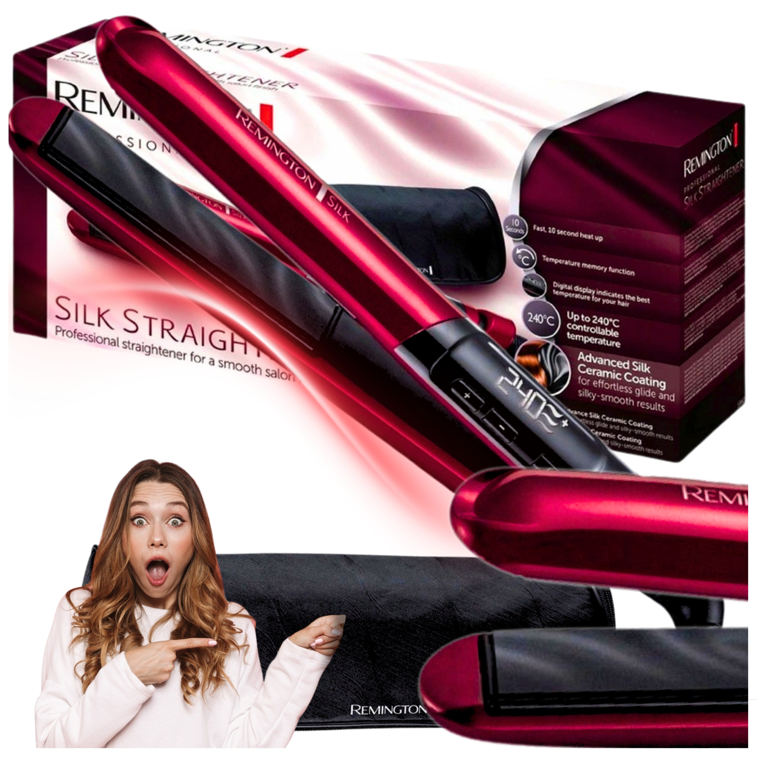 Prostownica Do Włosów Remington Ceramiczna Turbo Profesjonalna!