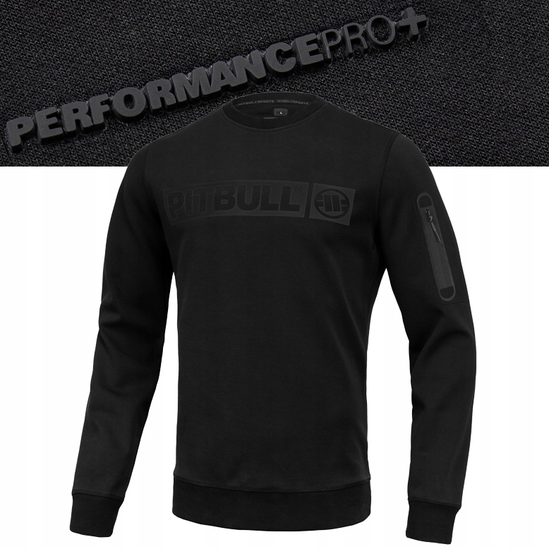 Męska Bluza Pitbull Bez Kaptura Beyer Sportowa Nadruk Kieszeń