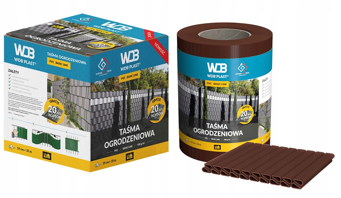 

Wdb Taśma Basic Line 19x35 m brązowy Ral 8011