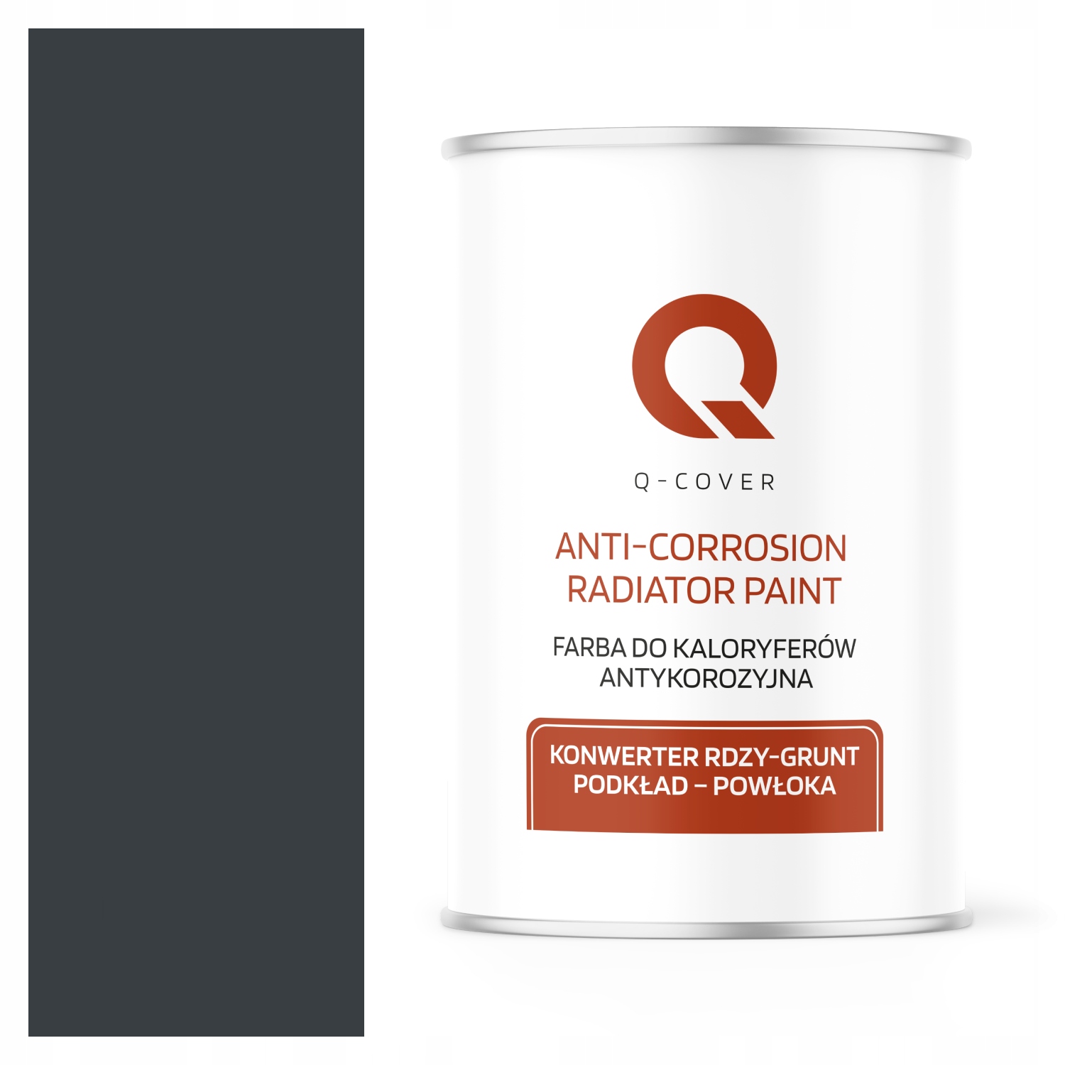 Farba do Grzejników Antykorozyjna Odporna 1L Połysk Antracyt RAL7016 3w1