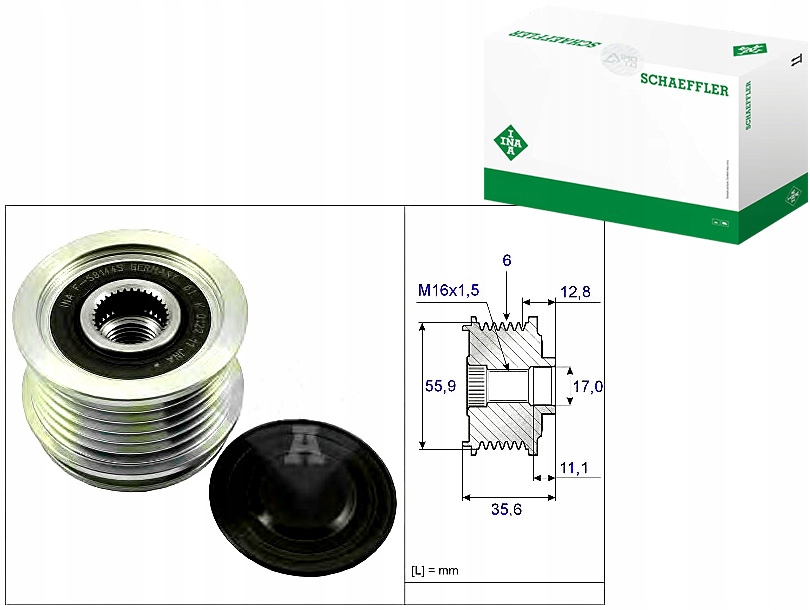 INA535 0041 10 Pásové Kolo Alternátoru Vw Asistent řidiče #33