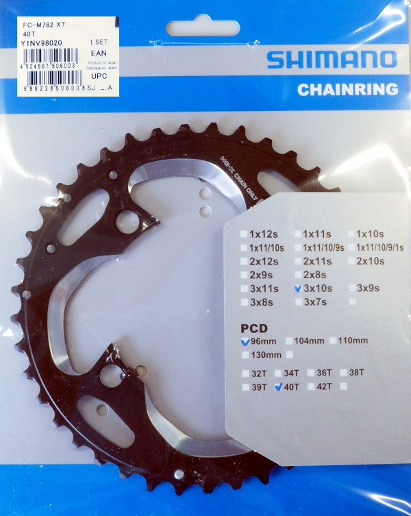 Tarcza Shimano Fc M782 M672 40T-AN zębatka 40z