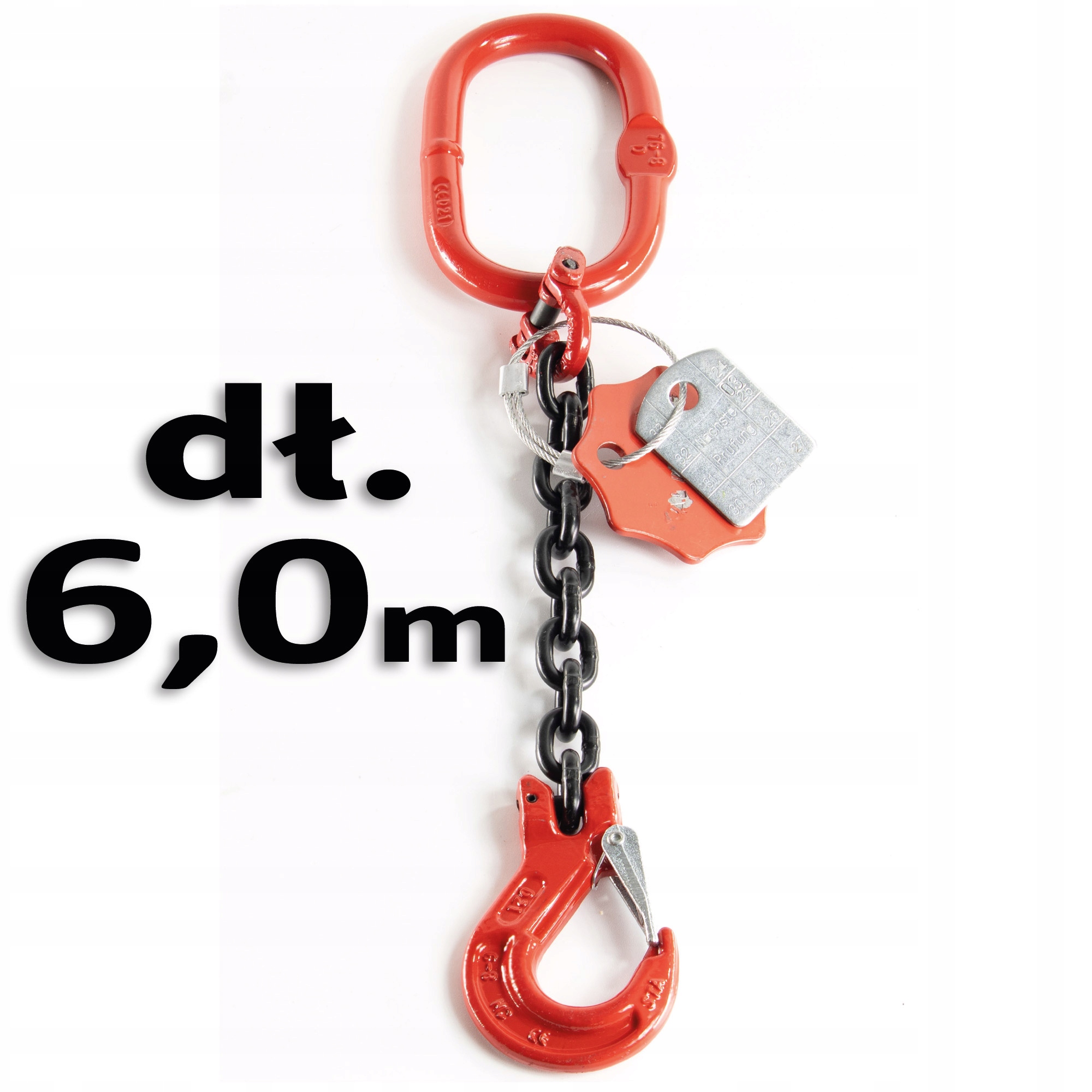 Řetězový závěs 1-šlachový 6 mm 6 m; třída 8; 1,12 t