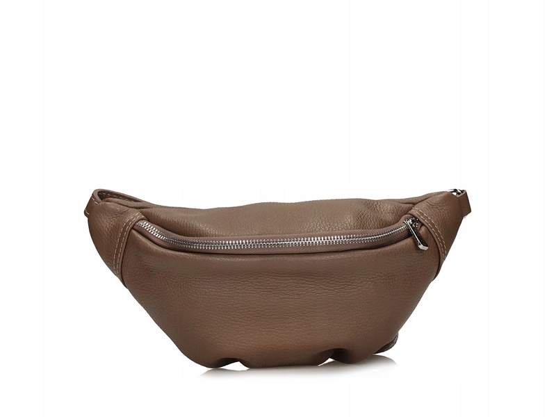 Dámská ledvinka Taška z přírodní kůže na rameno Elegantní Béžová A55