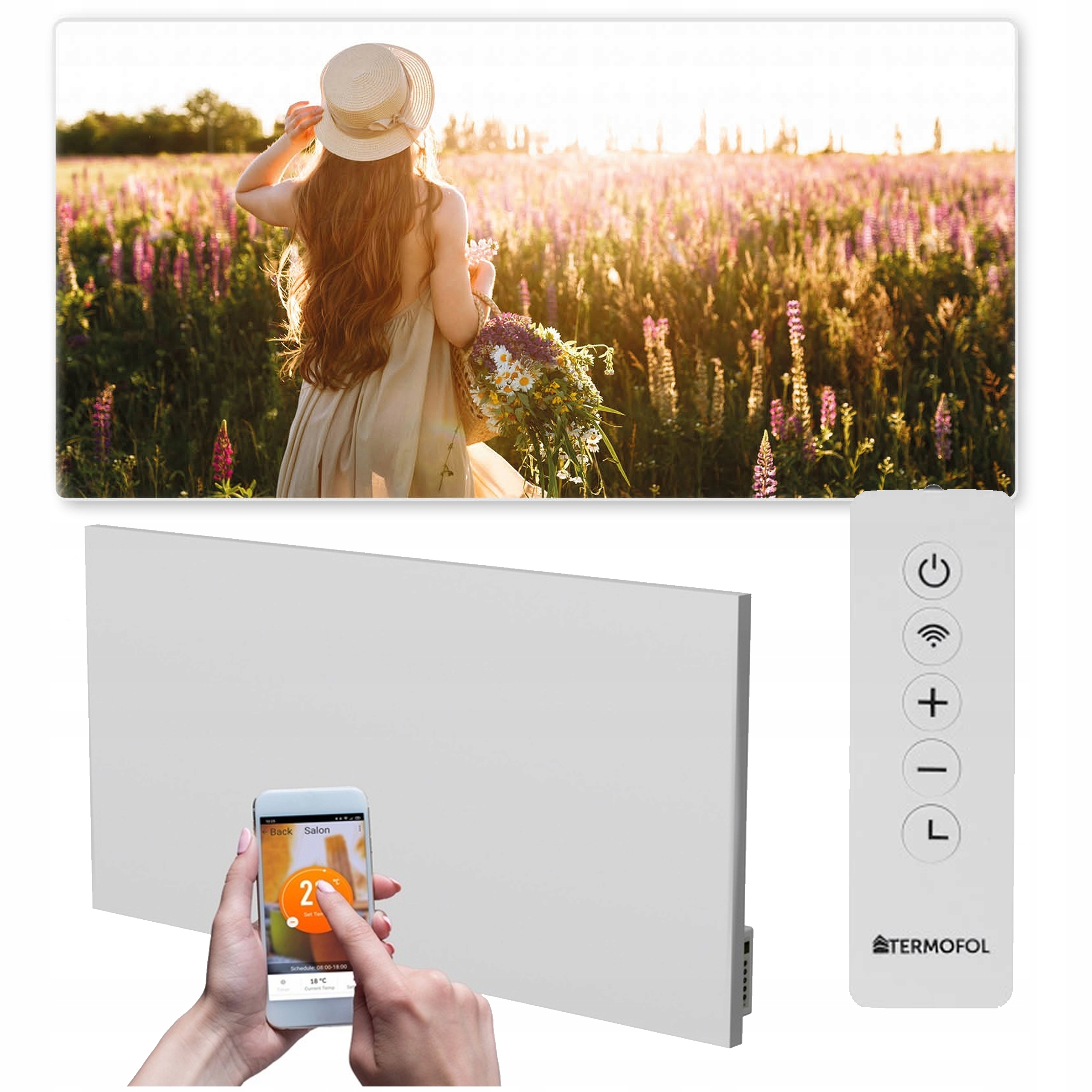 Infračervený obrazový ohrievač 700 W 120 x 60 cm WiFi5907599621799