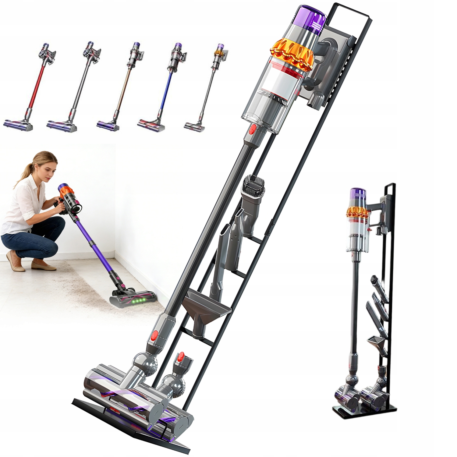 Stojan Pro Dyson V15 V11 V12 V10 V8 V7 V6 22.5 x 29.5 x 126.5 CM