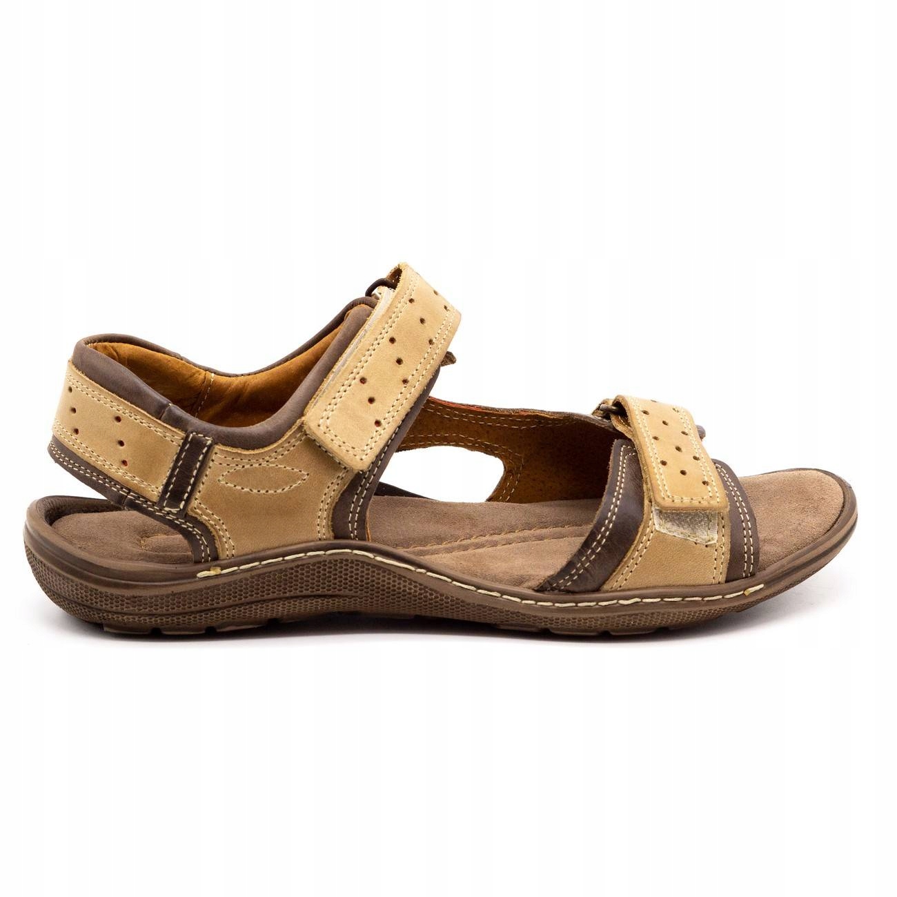 

Sandały męskie skórzane 295K brązowe 40