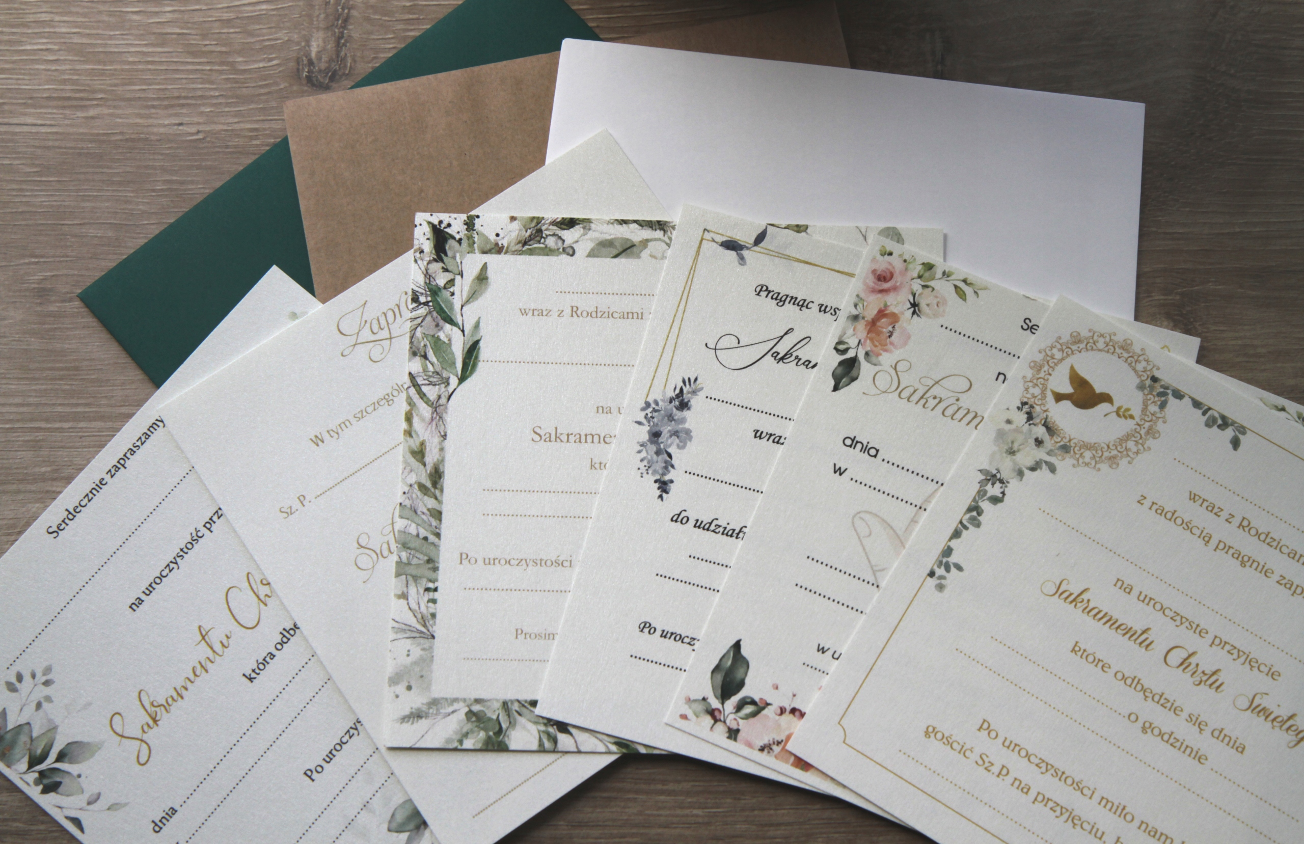 ZAPROSZENIA perłowe na Chrzest 3D -10 sztuk Rodzaj chrzest