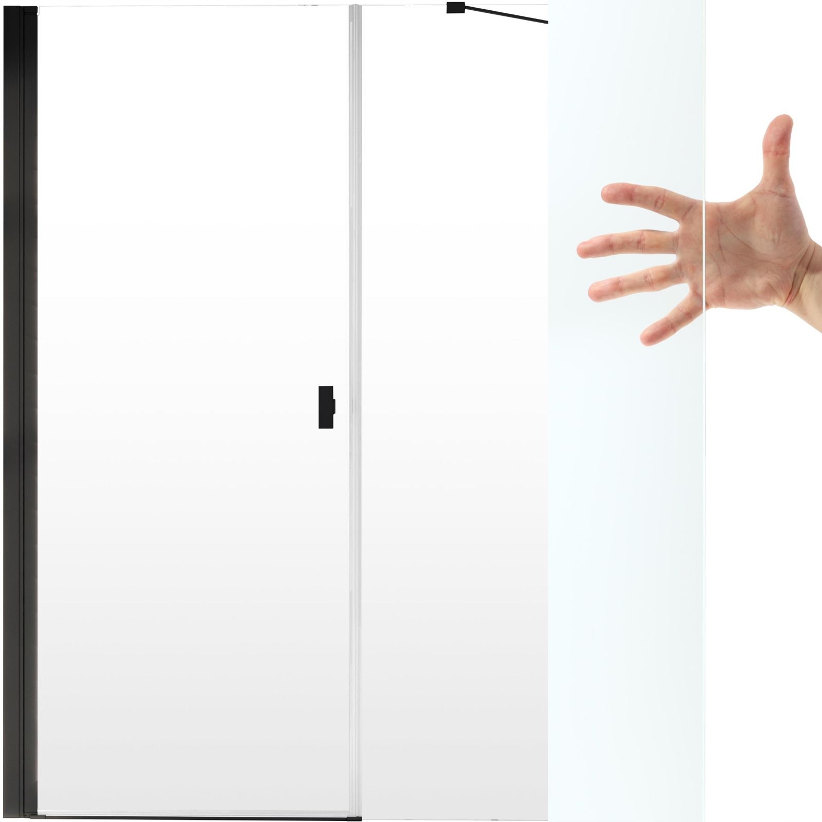Drzwi prysznic Radaway Nes Black Dws 120 L czyste